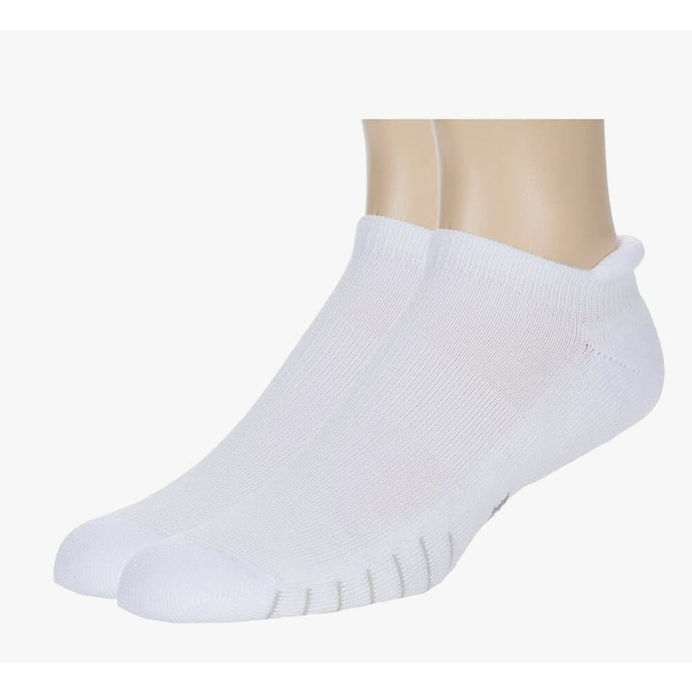 Eurosock Unisex Adult's L White 2-Pack Ace Cool No-Show Tab Socks I28-22